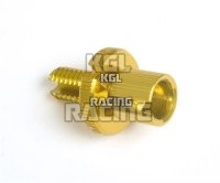 adjusting screw, gold anodized, M8 x 1,25
