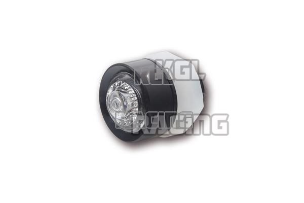 LED taillight MONO, clear lens, black, E-mark - Click Image to Close