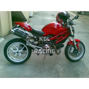 KGL Racing silencers DUCATI MONSTER 696-796-1100 - OVALE CARBON