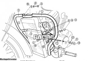 Valbeugels voor Honda VT750D2 - chroom