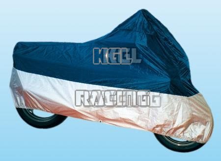 motorcycle cover, size XXL, Polyester, blue/silver - for big bikes like Gold Wing - Click Image to Close