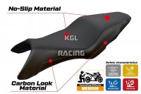 Housse de selle compatible Honda CBR 650 F 2014-2018 - model Oita - SANS LOGO - Noir