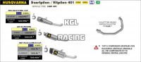 Arrow voor Husqvarna Svartpilen / Vitpilen 401 2020-2022 - GP2 DARK dempers kit
