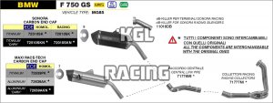 Arrow for BMW F 750/850 GS 2021-2024 - Maxi Race-Tech aluminium Dark silencer with carby end cap