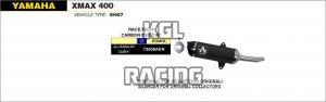 Arrow pour Yamaha XMAX 400 2013-2016 - Silencieux Race-Tech Aluminium Dark avec embout en carbone