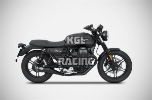 ZARD pour Moto Guzzi V7 'III' '17-> Racing Echappement complet 2-1 konisch round INOX Black