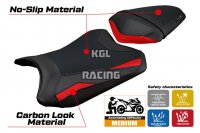 Housse de selle compatible Kawasaki Ninja 300 2013 - 2017 - model Aliko - SANS LOGO - Rouge
