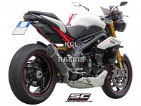 SC Project slip-on Triumph Speed Triple '11-'14 - Oval Carbon Low position