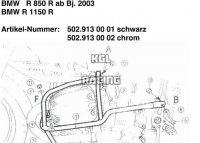 Valbeugels voor BMW R 850R '03-> - chroom