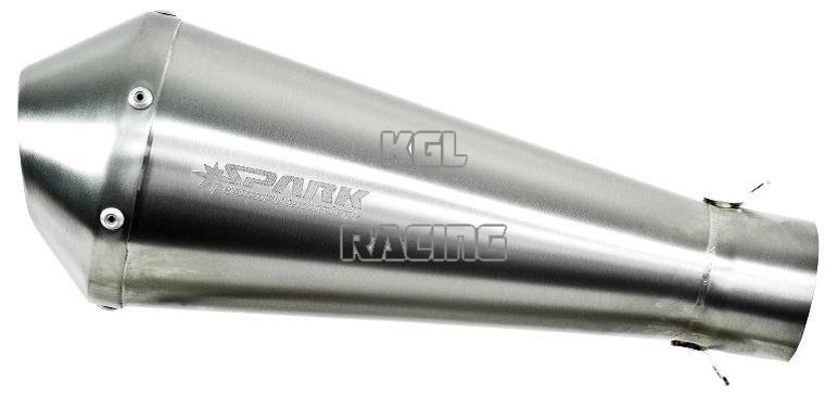 SPARK UNIVERSAL SILENCERS - Universal silencer D.60 L.33 -db killer included Megaphone s.steel-scotchbrite - Click Image to Close