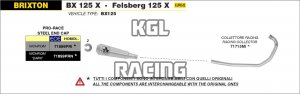 Arrow pour Brixton BX 125 X / Felsberg 125 X 2019-2020 - Silencieux Nichrom Pro-Race
