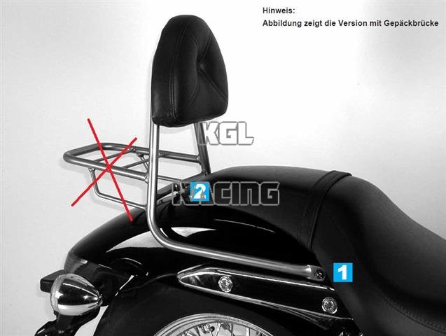 Sissybar without rack - Honda VT750DC '07-> - chroom - Click Image to Close