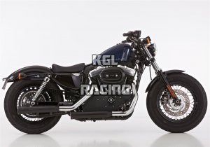 FALCON voor HARLEY DAVIDSON SPORTSTER XL 1200X Forty-Eight (XL1200X) 2014-2016 - FALCON Double Groove slip on demper (2-2)