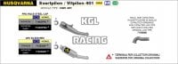 Arrow voor Husqvarna Svartpilen / Vitpilen 401 2018-2019 - GP2 DARK dempers kit