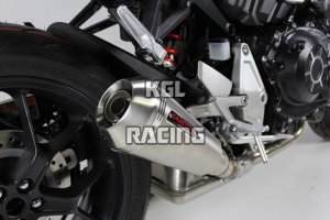 TAKKONI Volledige uitlaat voor Honda CB 125 R, 18- konisch zilver