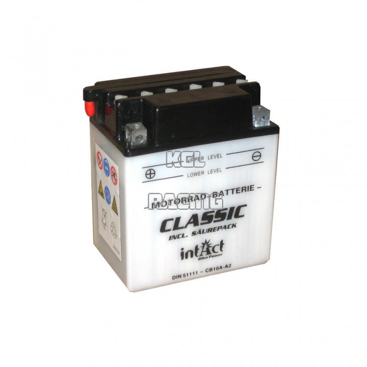 INTACT Bike Power Classic battery CB10A-A2 with acid pack - Click Image to Close