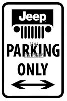 Aluminium parking sign 22 cm x 30 cm - JEEP Parking Only
