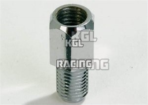 adapter chrome, from hole M10 R/H to bolt M10 L/H