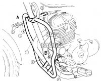 Crash protection Honda CMX250 REBEL - chroom