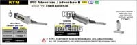 Arrow voor KTM 890 Adventure / R 2021-2022 - Niet gekatalyseerde middenpijp