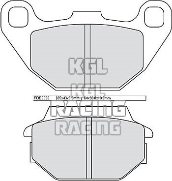 Ferodo Brake pads Kymco Agility 125 City (CK125T-7C) 2008-2010 - Front - FDB 2096 Argento Front AG - Click Image to Close