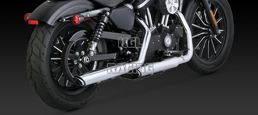 Vance & Hines Harley Davidson Sportster '14 - TWIN SLASH 3-INCH SLIP-ONS - Click Image to Close