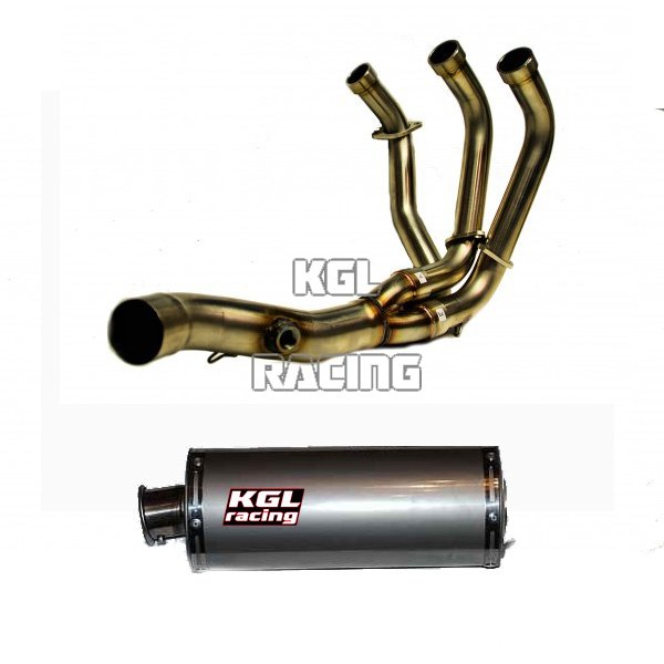 KGL Racing exhaust Yamaha MT-09/ TRACER '14-> - OVALE TITANIUM SHORT - Click Image to Close
