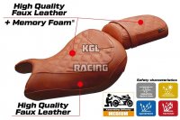 Housse de selle compatible Kawasaki Eliminator 500 2024 - 2025 - model Mutsu Comfort System - SANS LOGO - Brick
