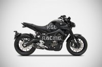 ZARD voor Yamaha XSR 900 (Euro 4) gekeurde Volledige uitlaat 3-1 EG+Kat basso / carbon endcap INOX BLACK