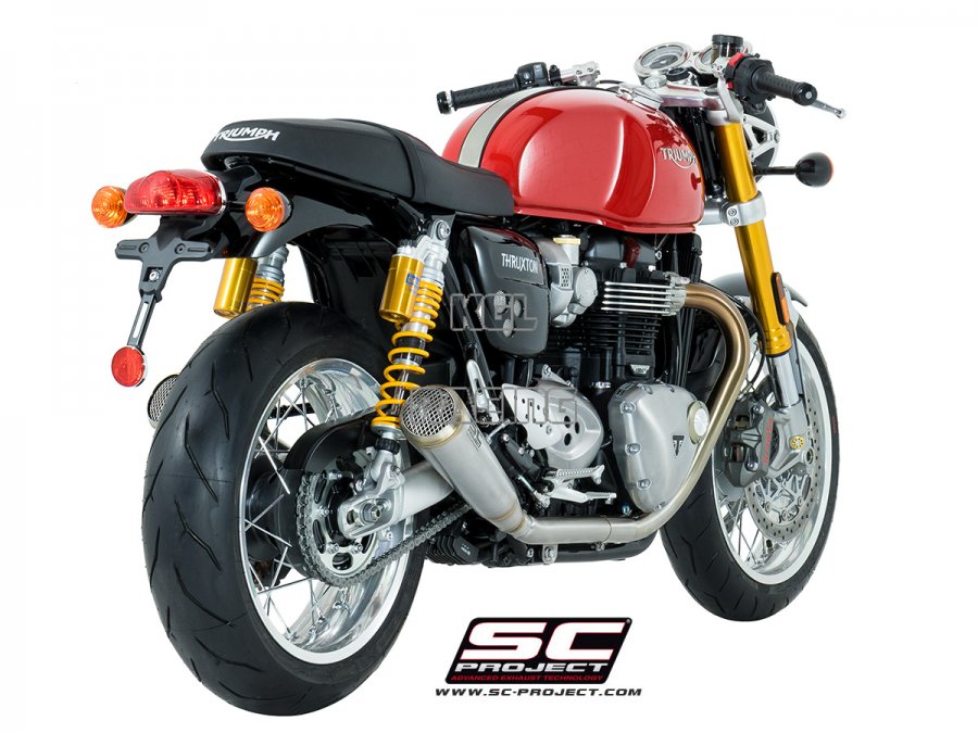 SC Project slip-on Triumph THRUXTON 1200 / R - Conic '70s Silencers - Click Image to Close
