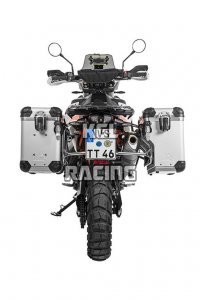 Touratech ZEGA Evo X special system for KTM 890 Adventure/ R / 790 Adventure / 790 R - 38L_38L - rack silver , case Silver