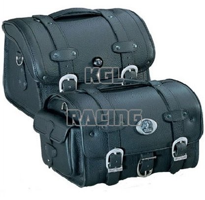 SideCase Hepco&Becker - leather bag set Liberty Big 28Ltr. Black C-Bow carrier (pair) - Click Image to Close