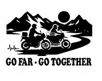 GO FAR - GO TOGETHER coffre laterale sticker (set gauche-droite)