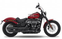 Kesstech for Harley Davidson Softail Street Bob 107 2018-2020 - slip-on set Fusion Long BLACK