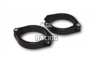 HIGHSIDER CNC Alu clamps, 50+52+54 mm, noir, pair