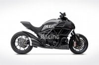 ZARD voor Ducati Diavel gekeurde Slip-On demper 2-1 INOX BLACK