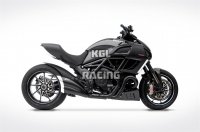 ZARD voor Ducati Diavel gekeurde Slip-On demper 2-1 INOX BLACK