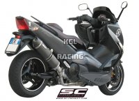 SC Project exhaust YAMAHA TMAX 500 '08-11 - Full system Oval Inox Black