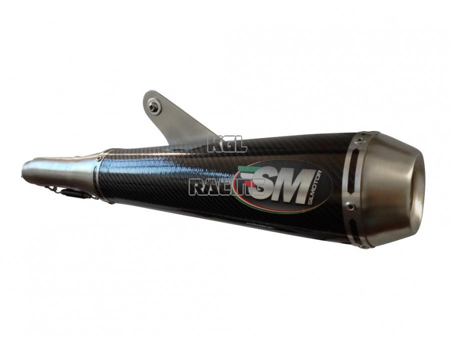 SIL MOTOR MEGAPHONE (DOUBLE) SLIP-ONS DUCATI MONSTER 900 ALL YEARS - CARBON - Click Image to Close