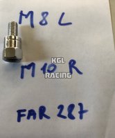 FAR retroviseur Adapter M8 gauche(fillet exterieur) a M10 droite(fillet interieur) - FAR287