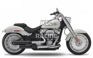 Kesstech for Harley Davidson Softail Fat Boy 114 2018-2020 - slip-on set Fusion Long BLACK