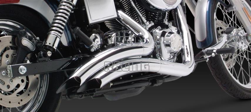 Vance & Hines Harley Davidson DYNA '91-'05 - FULL SYSTEM BIG RADIUS 2-INTO-2 - Click Image to Close