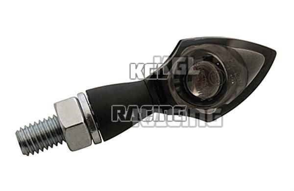 LED - Richtingaanwijzer licht PEN HEAD , zwart , kort, rook - Klik op de afbeelding om het venster te sluiten