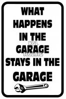 Panneaux métalliques parking 22 cm x 30 cm - WHAT HAPPENS IN THE GARAGE