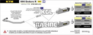 Arrow voor KTM 690 Enduro R 2021- - Race-Tech aluminium demper met carbon eindkap