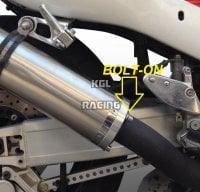 GPR pour Hyosung Comet 250 GT-R 2001/14 - Homologer Double Bolt-on - Inox Tondo / Round