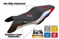 Seat cover compatible Honda CB 650 F 2014-2018 - model Oita - NO LOGO - White / Red / Blue