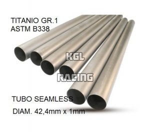 GPR pour Universal Tubo titanio seamleSs D. 42,4mm X 1mm L.1000mm - - Tubo titanio seamless D. 42,4mm X 1mm L.1000mm