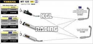 Arrow for Yamaha MT 125 2021-2022 - Nichrom Pro-Race silencer