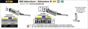 Arrow for KTM 890 Adventure / R 2021-2022 - Race-Tech aluminium Dark silencer with carby end cap